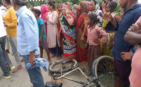 Unnao अनियंत्रित ट्रक ने साइकिल सवार को कुचला मौत