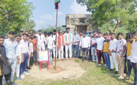 unnao समाज सेवी अजीत सिंह प्रीतू ने युवा टीम के साथ ध्वजारोहण किया