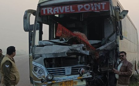 Unnao accident आगरा एक्सप्रेस-वे पर हादसे में दो की मौत दो दर्जन से अधिक घायल