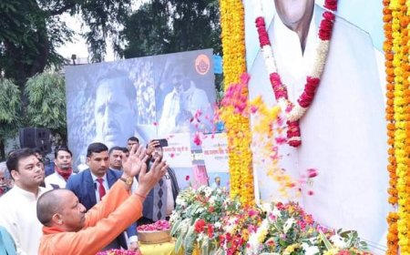 Lucknow yogi news, पूर्व सीएम स्व कल्याण सिंह के जन्म दिवस पर मुख्यमंत्री ने पुष्प अर्पित किया