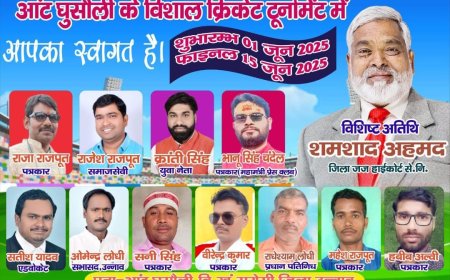 उन्नाव दसवें विशाल क्रिकेट टूर्नामेंट का फीता काटकर हुआ उद्घाटन