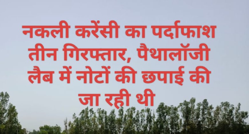 Amroha crime खून की जांच की जगह छ्प रहे थे नकली नोट