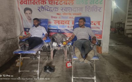 Unnao news रक्तदान शिविर में महादानियों ने किया रक्तदान