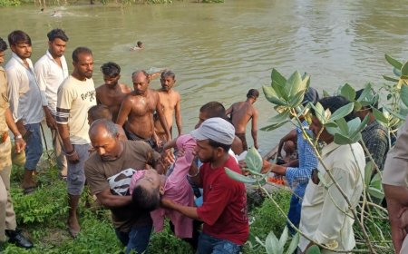 Ganga flood बाढ़ के पानी में डूबने से किशोर की मौत