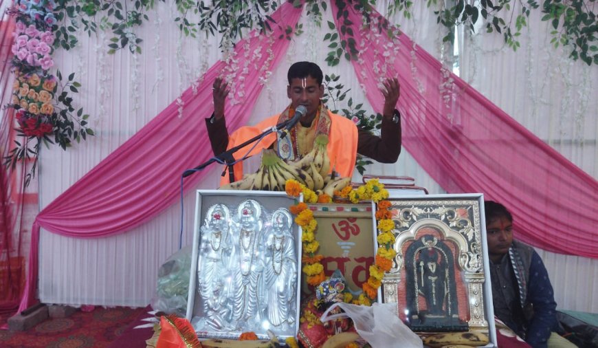 नौ दिवसीय श्री राम कथा में हुआ सती का कुम्भज ॠषि से कथा श्रवण का प्रसंग